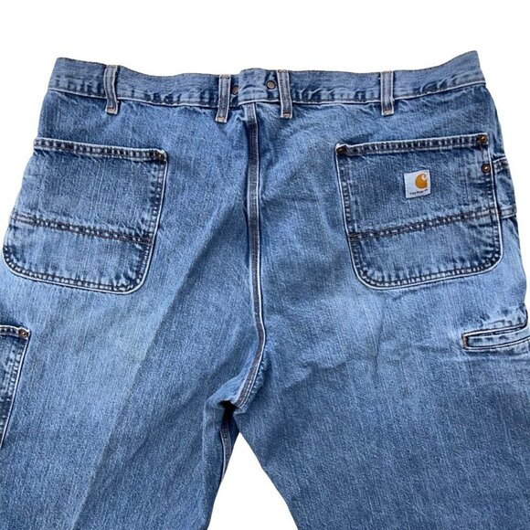 Carhartt SIZE 33x32" Dungaree B223 LVN Vintage Blue Jeans w Multi-Use Pockett - Picture 5 of 7